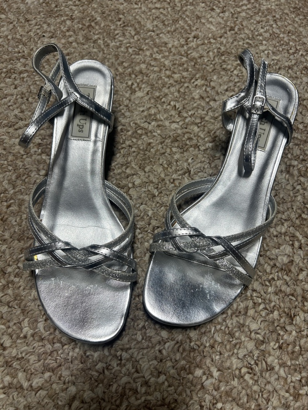 Silver Strappy Women's Sandals